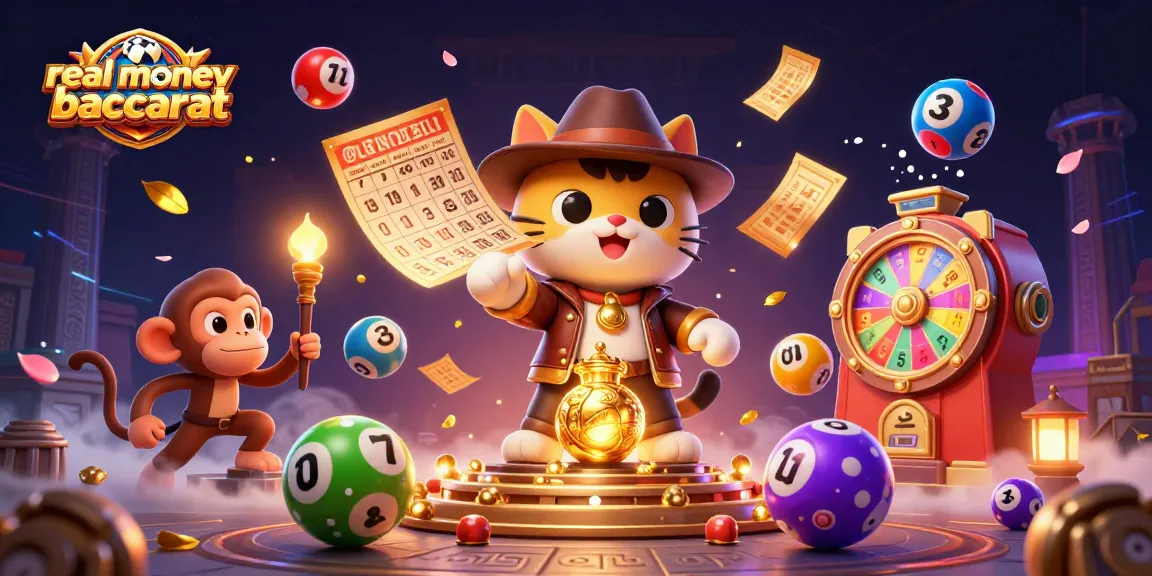 Play real money online baccarat with vibrant casino elements and dynamic actions.